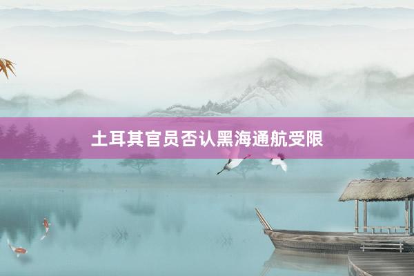 土耳其官员否认黑海通航受限