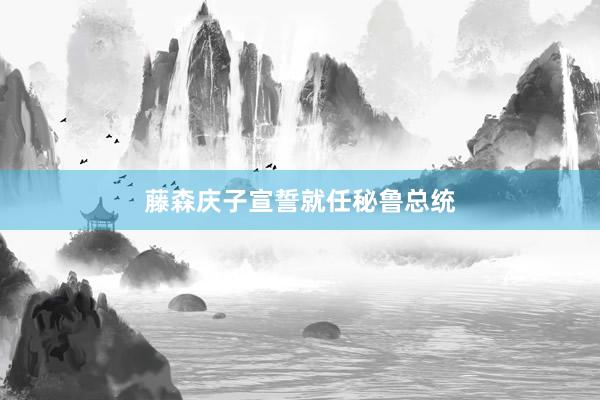 藤森庆子宣誓就任秘鲁总统