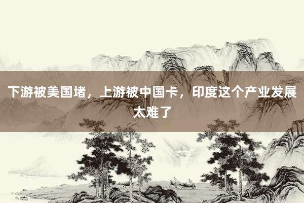 下游被美国堵，上游被中国卡，印度这个产业发展太难了