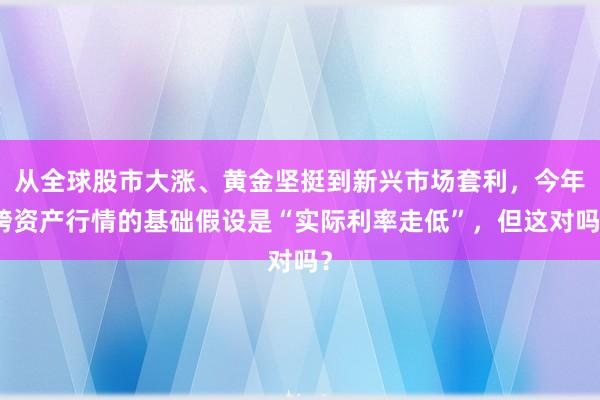 从全球股市大涨、黄金坚挺到新兴市场套利，今年跨资产行情的基础假设是“实际利率走低”，但这对吗？