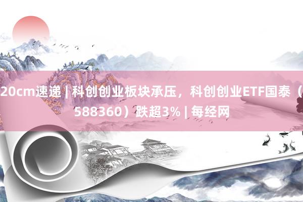 20cm速递 | 科创创业板块承压，科创创业ETF国泰（588360）跌超3% | 每经网