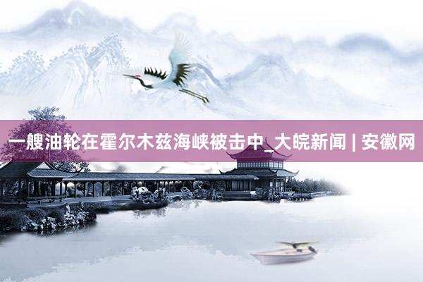 一艘油轮在霍尔木兹海峡被击中_大皖新闻 | 安徽网
