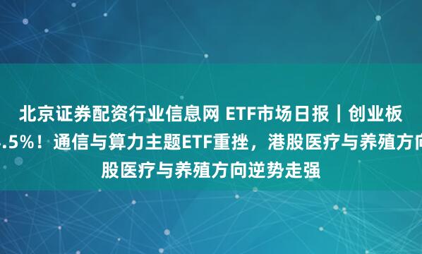 北京证券配资行业信息网 ETF市场日报｜创业板指大跌逾4.5%！通信与算力主题ETF重挫，港股医疗与养殖方向逆势走强